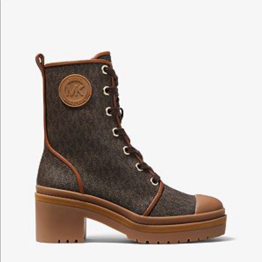 Michael Kors Corey Logo Combat Boots